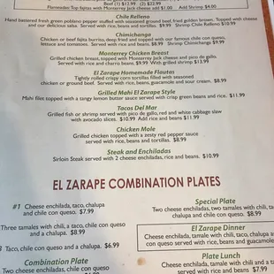 Entrees/Combinations