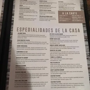 Appetizers and specials