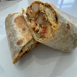 Potato and soy chorizo Burrito