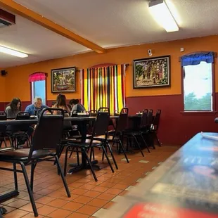 people sitting at tables