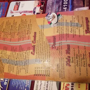 the menu