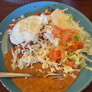 Chilaquiles with egg.