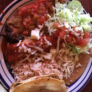 Chile Relleno, Taco Dorado and Enchilada Combo