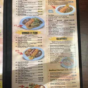 the menu