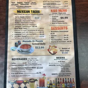 menu, soups and chowder