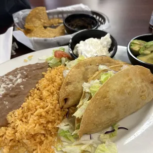 2 crispy taco plate lunch