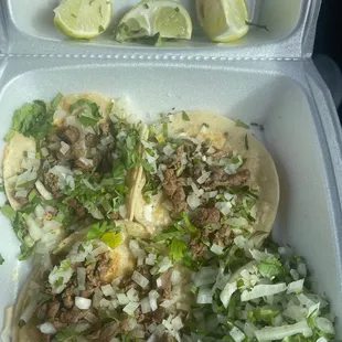 I ordered 3 asada tacos and received 3 onion tacos with a tiny bit of asada