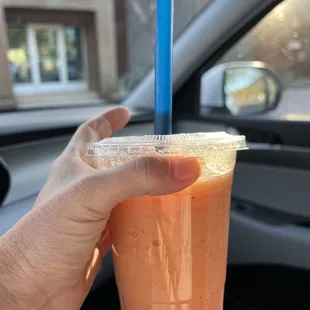 Number 4 smoothie: watermelon, pineapple, mango, lime and tajin