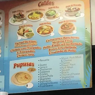 Caldos y Pupusas