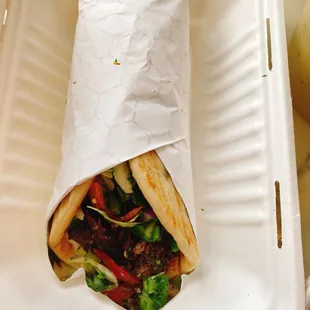 Shredded Lamb Gyro Sandwich