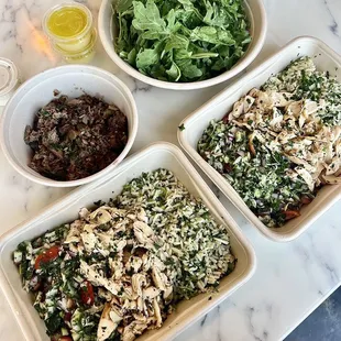 Chicken Bowls, Side Lamb, Roasted Beet Salad
