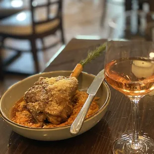 Lamb shank with orzo