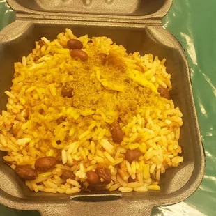 A savory dish of beans and rice