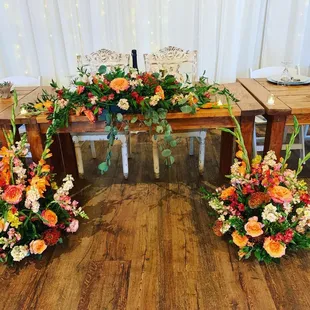 Sweetheart table decor