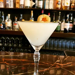 Our talented bartender Mr. Son's delicious, Parker's Lychee Martini.