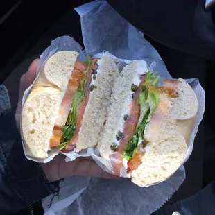 Lox on a plain bagel