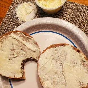My Saturday morning Bagel.  After 1st bite....Yummers!  1/21/2022