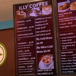 Current menu