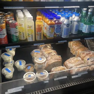 Refrigerated case food and drinks