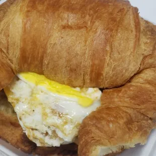 Sausage egg and cheese croissant