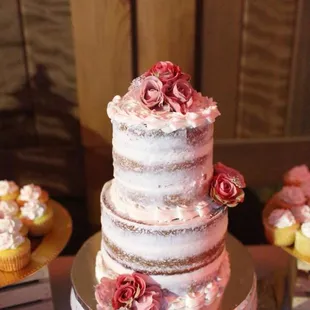 Naked wedding cake