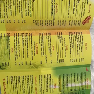 Inside of menu