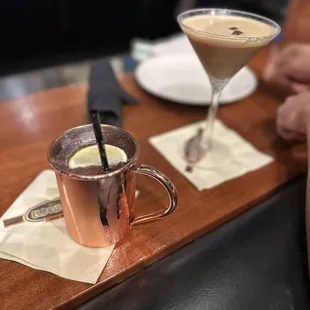 Pomegranate Mule and Espresso Martini