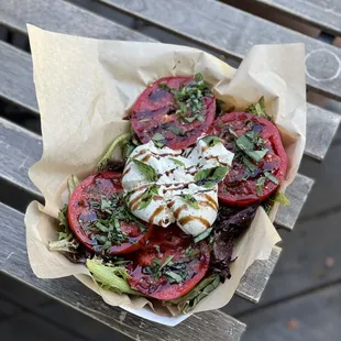 Tomato and burrata salad- a special when the tomatoes are in season!