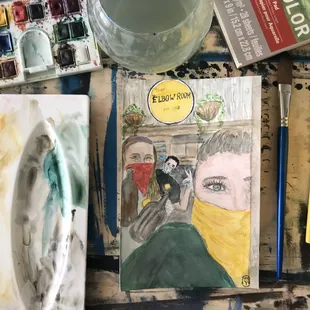 A painting I did of the Elbow Room crew