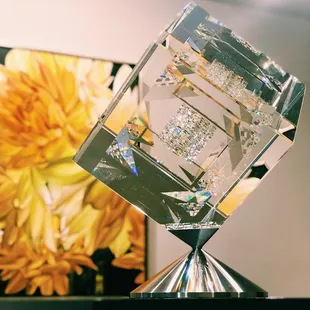 "Positivity" cube by the inimitable Jon Kuhn, proudly represented by Elder Gallery of Contemporary Art