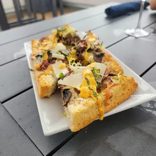 Bacon rosemary focaccia. Yum.