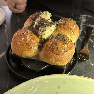 Parker rolls with shaved truffle