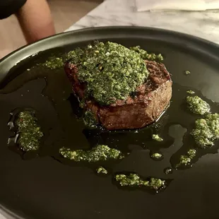 Wagyu filet mignon with chimichurri