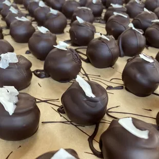 New seasonal Pina Colada truffle. Using only real ingredients.