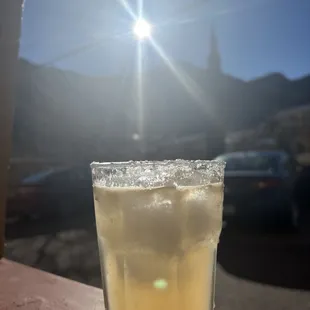 Margaritas on the porch.