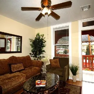 living room of our suite at the Eldorado