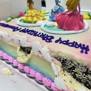 As the frosting is falling off.