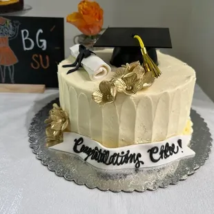 Custom Grad cake chocolate cake and cream cheese frosting with fondant mmmmm