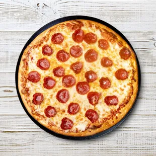 You literally can't go wrong with pepperoni and mozzarella cheese. Classic for a reason.
