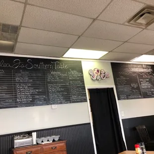 Menu board with daily specials