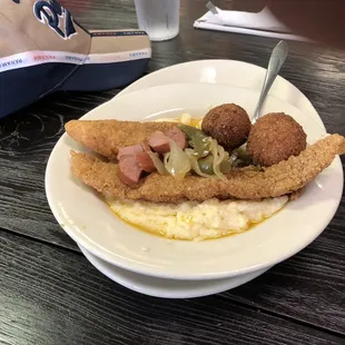 Fish and grits