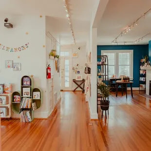 a living room and dining room