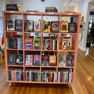 a bookcase filled with books