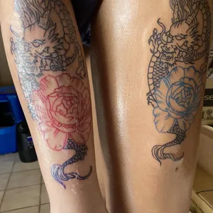 Matching tattoos with my friend