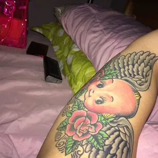 Line work is clean, colors are poppin. Love my cherub :)