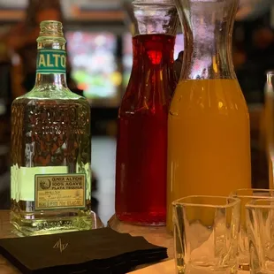 Football and bottles