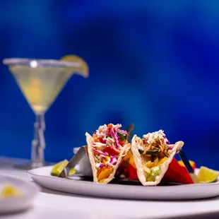 Our veggie street tacos are the perfect vegetarian dish, pair it with an electric elixir or mocktail.