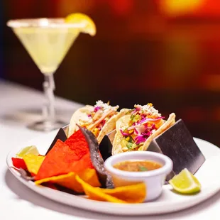 These street tacos mean serious business, pair it with a nice mocktail or electric drink.