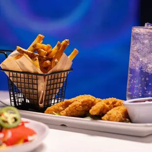 These crispy tenders are sure to please. Served with fries.