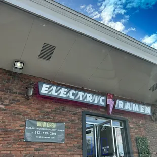 the front of the building